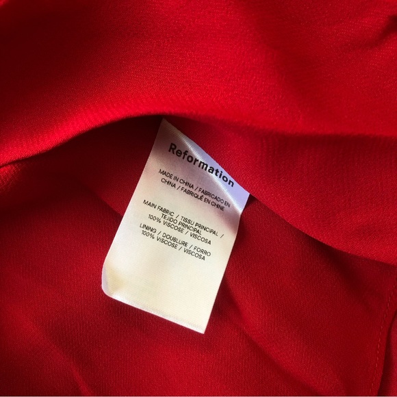 ❤️ Reformation Morris Dress - Cherry - Picture 7 of 8